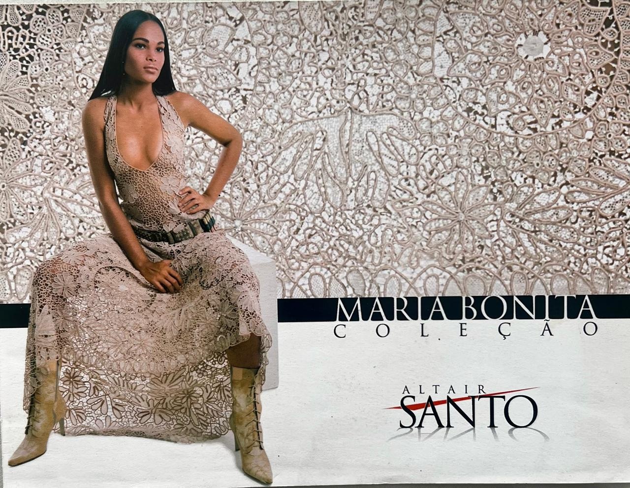 Primeiro vestido em Renda Irlandesa de Althair Santo. Foto: arquivo pessoal do estilista.